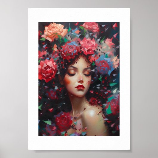 Poster Rose Baccara (Devant)