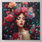Poster Rose Baccara (Devant)
