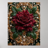 Poster Rose Baroque Bourgogne (Devant)