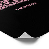 Poster Rose Berkeley Californie Ca Style Universitaire Su (Coin)