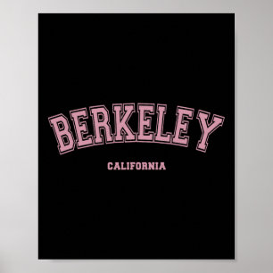 Poster Rose Berkeley Californie Ca Style Universitaire Su