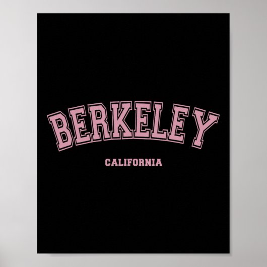 Poster Rose Berkeley Californie Ca Style Universitaire Su (Devant)