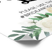 Poster Rose blanche | Capturez l'Instagram d'amour (Coin)