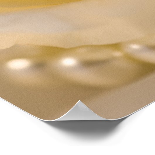 Poster Rose blanche et perles (Coin)