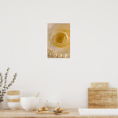 Poster Rose Blanche et Perles (Cuisine)