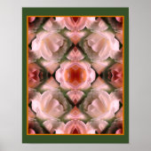 Poster Rose blanche florale Abstraite teintée (Devant)