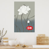 Poster Rose Blanche Japonaise (Cuisine)