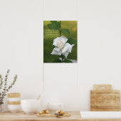 Poster Rose blanche : ROSE et PROSE 16x20 (Cuisine)