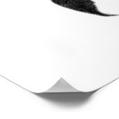 Poster Rose blanche simple et élégante au crayon noir (Coin)