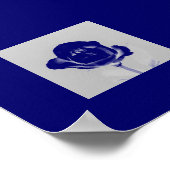 Poster Rose bleu (Coin)