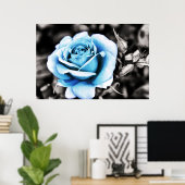 Poster Rose bleu (Bureau à domicile)