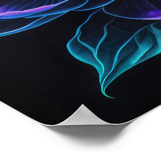 Poster Rose bleu (Coin)