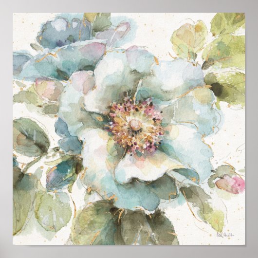 Poster Rose bleu (Devant)