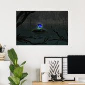Poster Rose bleu (Bureau à domicile)