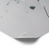 Poster Rose bleu blanc énigmatique (Coin)