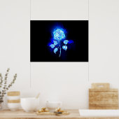 Poster Rose bleu brûlant (Cuisine)