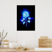 Poster Rose bleu brûlant (Cuisine)