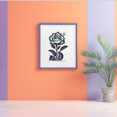 Poster Rose bleu Dreamscape