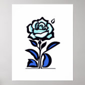 Poster Rose bleu Dreamscape (Devant)