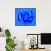 Poster Rose bleu Imprimer Belle Fleur Art Imprimer (Bureau à domicile)