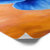 Poster Rose bleu romantique (Coin)