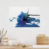 Poster Rose bleu saignant (Cuisine)
