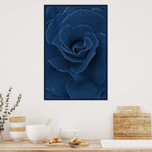 Poster Rose bleu velours (Cuisine)