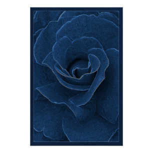 Poster Rose bleu velours