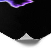 Poster Rose bleu violet aquarelle Orchidées Motif (Coin)