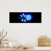 Poster Rose bleue brûlante (Cuisine)