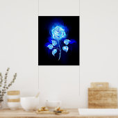Poster Rose bleue brûlante (Cuisine)