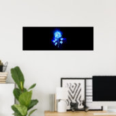 Poster Rose bleue brûlante (Bureau à domicile)