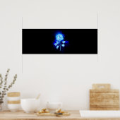 Poster Rose bleue brûlante (Cuisine)