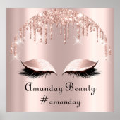 Poster Rose Blush Parties scintillant Drives Eyelashes ch (Devant)