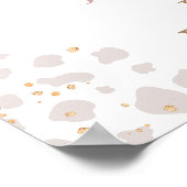 Poster Rose Blush Rose Highland Vache accueil Anniversair (Coin)