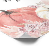 Poster Rose Bohème Tomber en Amour Citrouille L'amour est (Coin)