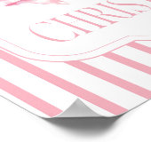 Poster rose Bow Joyeux Noël (Coin)