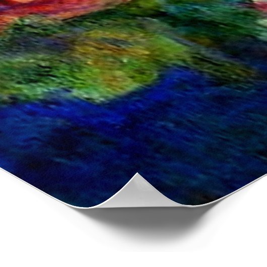 Poster Rose, célèbre peinture Renoir, (Coin)