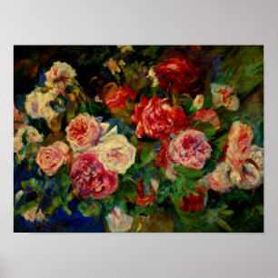 Poster Rose, célèbre peinture Renoir,