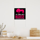 Poster Rose Chaud Oui Je Sens Comme Un Cheval (Cuisine)