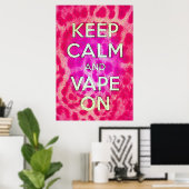 Poster rose Cheetah Vape (Bureau à domicile)