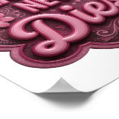 Poster Rose chic CLASSIQUE NE MEURT JAMAIS (Coin)