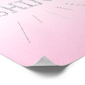 Poster rose clair avec Parties scintillant argent (Coin)
