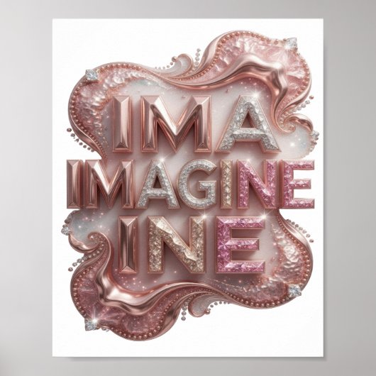 Poster Rose Classique IMAGINE (Devant)