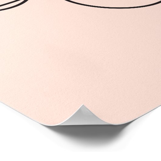 Poster Rose Coloured Line Art, Woman Portrait Illustratio (Coin)