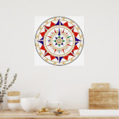 Poster Rose Compass Rose par Jorge de Aguiar en 1492 (Cuisine)