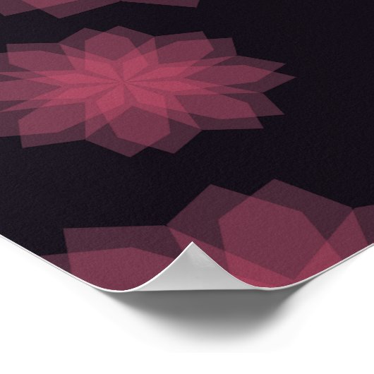 Poster Rose, cool, tendance, abstraction de fleurs modern (Coin)