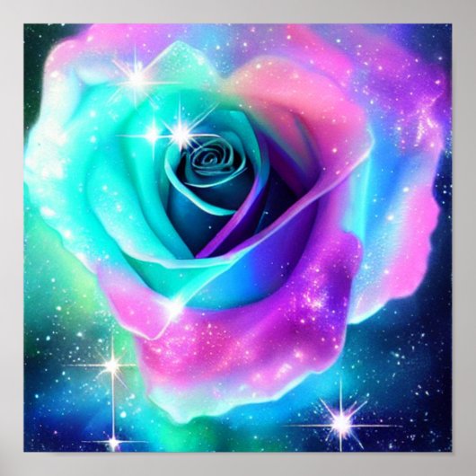 Poster Rose cosmique (Devant)