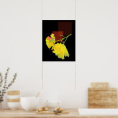 Poster Rose cubiste (Cuisine)