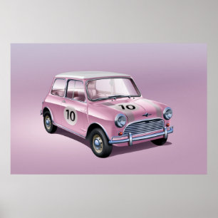Poster Rose d'affiche de Mini Cooper S